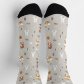 Whimsical Woodland Animal Pattern Sokken (Top)