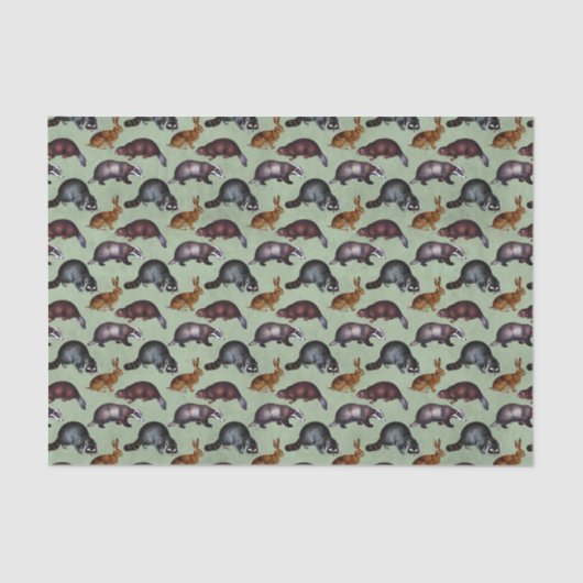 Whimsical Woodland Animal Tissuepapier (Voorkant)