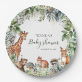 Whimsical Woodland Animals Baby shower Papieren Bordje (Voorkant)