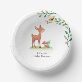 Whimsical Woodland Animals Baby shower Papieren Kommen