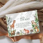 Whimsical Woodland Animals Boeken voor Baby shower Informatiekaartje