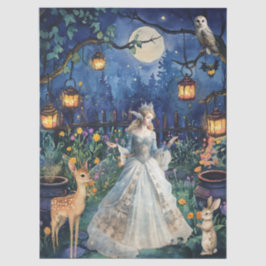 Whimsical Woodland Animals & Fairy Decoupage Paper Tissuepapier