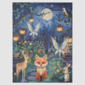 Whimsical Woodland Animals & Fairy Decoupage Paper Tissuepapier (Voorkant)