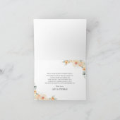 Whimsical Woodland Animals Geel Bloemen Baby Bedankkaart (Binnen)