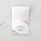 Whimsical Woodland Animals Pastel Roze Bloemen Bab Bedankkaart (Binnen)