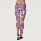 Whimsical Woodland Animals Patroon Leggings (Achterkant)