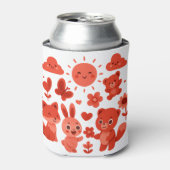Whimsical Woodland Animals Sun Can Cooler (Blikje Voorkant)
