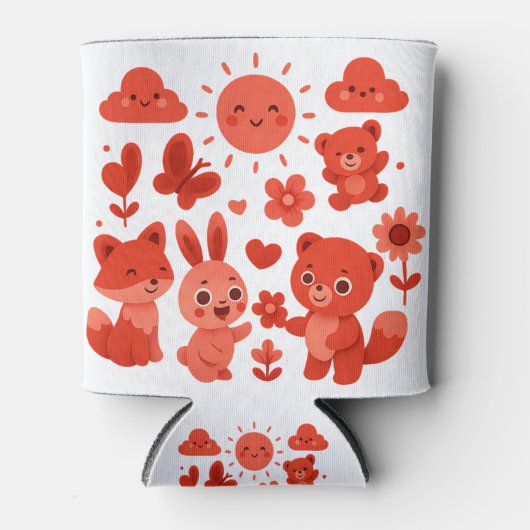 Whimsical Woodland Animals Sun Can Cooler (Voorkant)