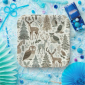 Whimsical Woodland Animals Vakantiepapier Bord (Feest)