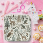 Whimsical Woodland Animals Vakantiepapier Bord (Feest)