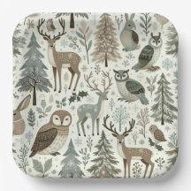Whimsical Woodland Animals Vakantiepapier Bord