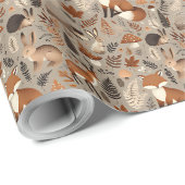 Whimsical Woodland Animals Wallpaper Cadeaupapier (Rol Hoek)