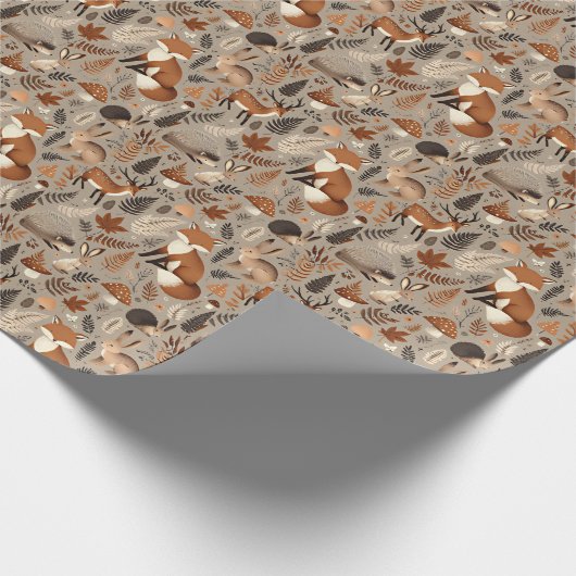 Whimsical Woodland Animals Wallpaper Cadeaupapier (Hoek)