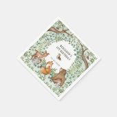 Whimsical Woodland Animals Wild One 1st Birthday Servet (Hoek)