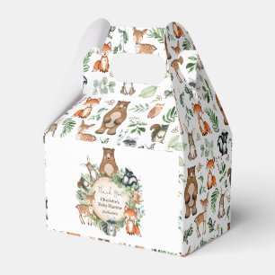 Whimsical Woodland Animals Wild One Baby Boy Party Bedankdoosjes