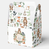 Whimsical Woodland Animals Wild One Baby Boy Party Bedankdoosjes (Geopend)