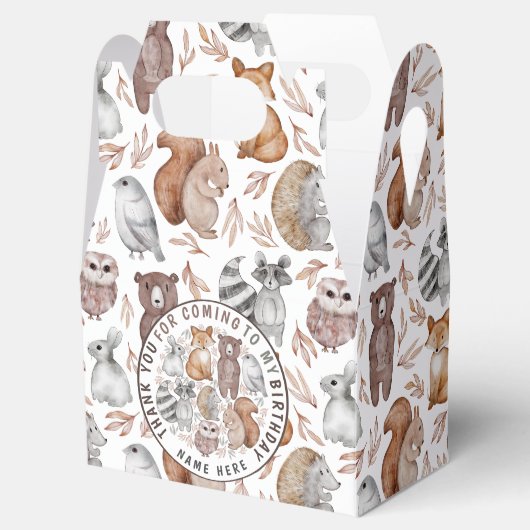 Whimsical Woodland Animals Wild One Bedankdoosjes (Geopend)