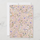 Whimsical Woodland Animals Wildflower Baby shower Kaart (Achterkant)