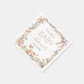 Whimsical Woodland Animals Wildflower Baby Shower Servet (Hoek)