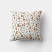 Whimsical Woodland Baby Animals Forest Greenery Kussen (Achterkant)