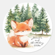 Whimsical Woodland Baby Fox 2e Verjaardag