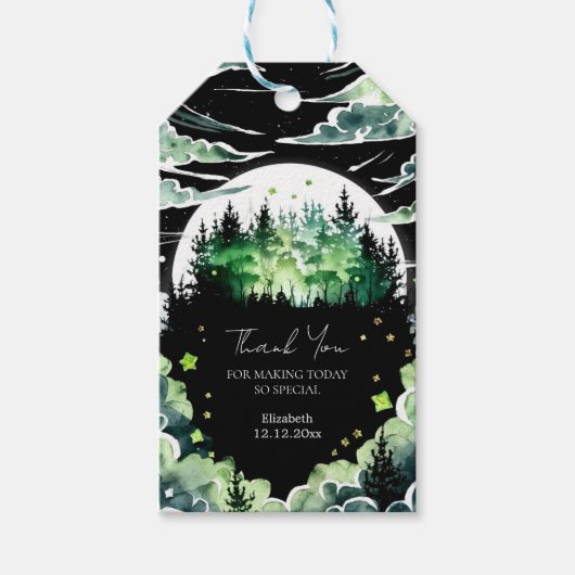 Whimsical Woodland Baby shower Cadeaulabel (Voorkant)