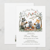 Whimsical Woodland Baby shower Kaart (Voorkant / Achterkant)