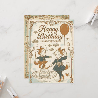 Whimsical Woodland Birthday Kaart
