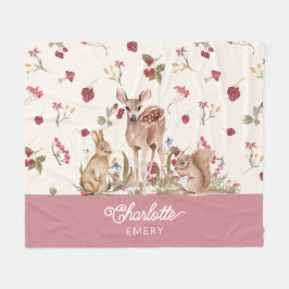 Whimsical Woodland Blanket Bloemen Baby Kwekerij Fleece Deken