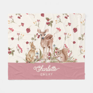Whimsical Woodland Blanket Bloemen Baby Kwekerij Fleece Deken