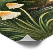 Whimsical Woodland Bunny Art – Schattige Bos Konij Poster (Hoek)