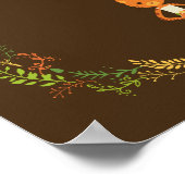 Whimsical Woodland Cat & Fox bruiloft in uitvoerin Poster (Hoek)