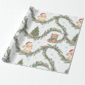 Whimsical Woodland Christmas Animals  Cadeaupapier (Uitgerold)