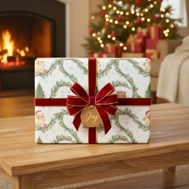 Whimsical Woodland Christmas Animals  Cadeaupapier