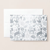 Whimsical Woodland creëert alle oevers Folie Kaarten (Voorkant met envelop)
