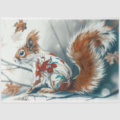 Whimsical Woodland Decoratieve Eekhoorn Decoupage Tissuepapier (Voorkant)