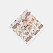 Whimsical Woodland Dieren Monogram Party Servet (Hoek)