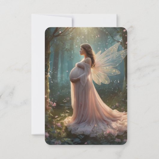 Whimsical Woodland Floral Foto Baby shower Bedankkaart (Achterkant)