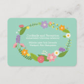 Whimsical Woodland Floral Krans Mint Insert Informatiekaartje (Voorkant)