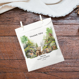 Whimsical Woodland Forest Animals Baby shower Bedankzakje