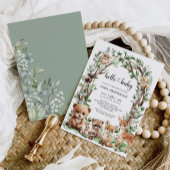 Whimsical Woodland Forest Animals Baby shower Kaart
