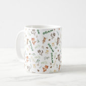 Whimsical Woodland Forest Baby Animals & Greenery Koffiemok (Voorkant links)