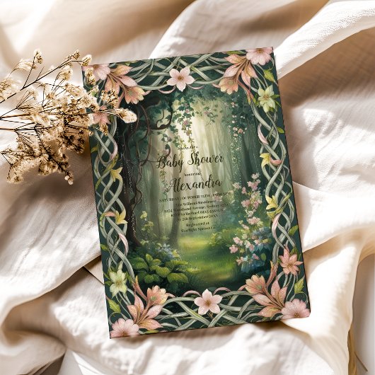 Whimsical Woodland Forest Baby shower Kaart