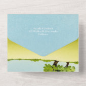 Whimsical Woodland Forest Deer Wedding All In One Uitnodiging (Achterkant)