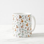 Whimsical Woodland Forest Greenery Animals Koffiemok (Voorkant rechts)