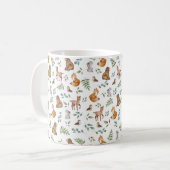 Whimsical Woodland Forest Greenery Animals Koffiemok (Voorkant links)