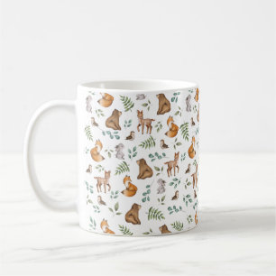 Whimsical Woodland Forest Greenery Animals Koffiemok