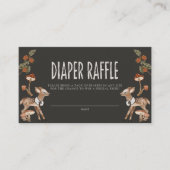 Whimsical Woodland Forest Luier Raffle Informatiekaartje (Voorkant)