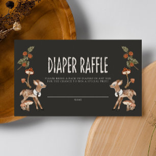 Whimsical Woodland Forest Luier Raffle Informatiekaartje