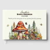 Whimsical Woodland Forest Mushroom Baby shower Gastenboek (Voorkant)